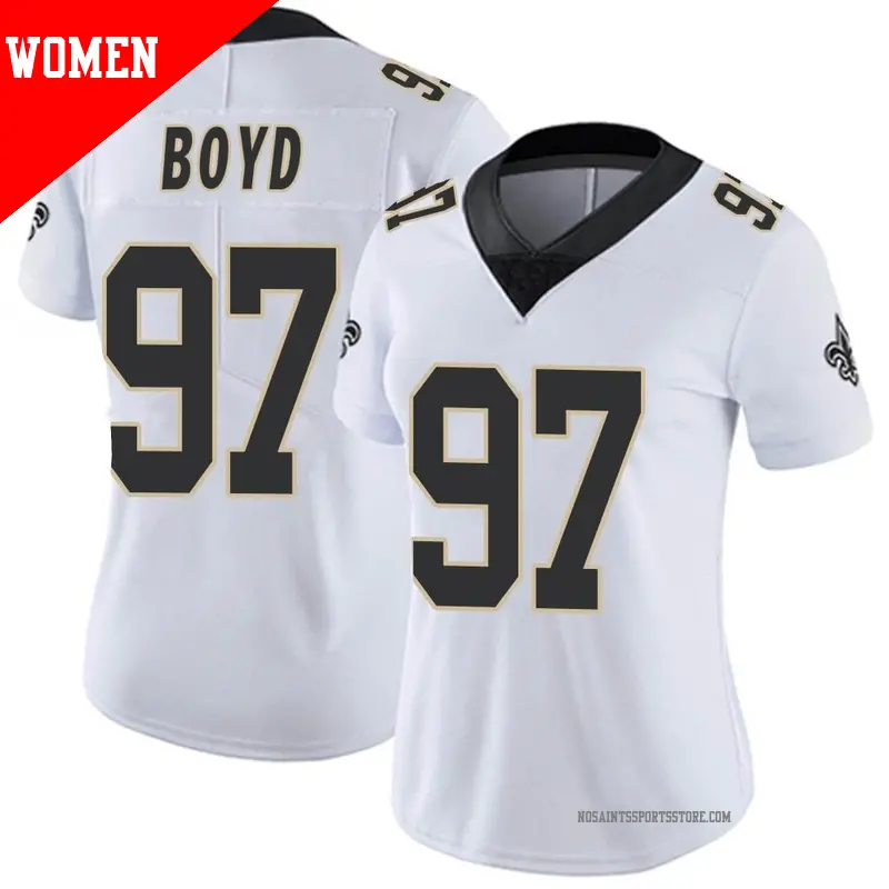 Women s 97 Khristian Boyd New Orleans Saints Limited White Vapor Untouchable Jersey